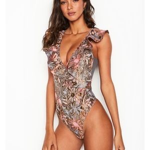 Victoria’s Secret Shine Brocade Raffle Bodysuit